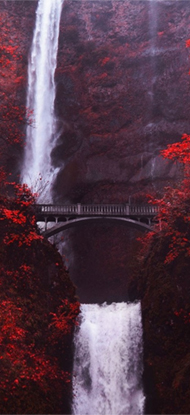 Chutes d'eau rouge