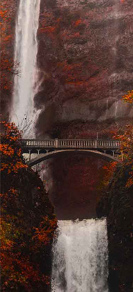 Chutes d'eau rouge