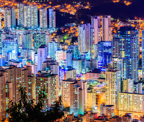 Paysage urbain de nuit